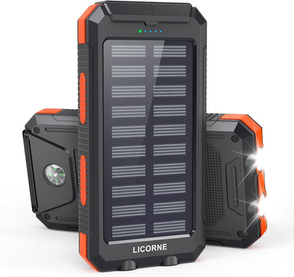 Solar Charger Power Bank Fast Charging - 30000Mah Portable Solar Phone Battery Panel Charger, QC3.0 Dual USB Port Battery Pack Charger for All Cell Phones & Electronic Devices (OG)